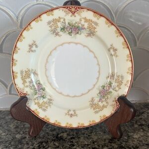 Noritake China Cardinal Rose 6 3/8” Plate Bread / Dessert Occupied Japan Vintage